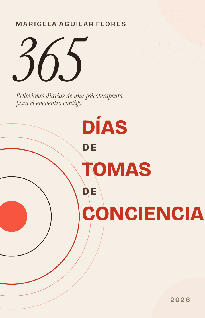 Portada del libro 365 días de tomas de conciencia, de Maricela Aguilar Flores